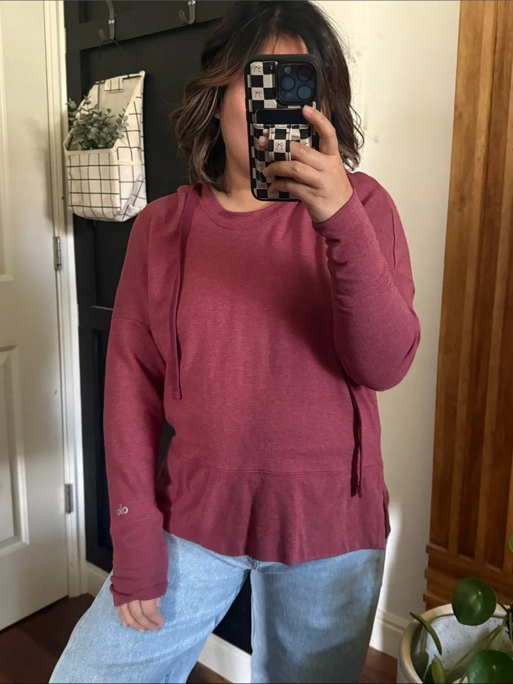 ALO YOGA Fluid Pullover Hooded Tunic Hoodie. Size S